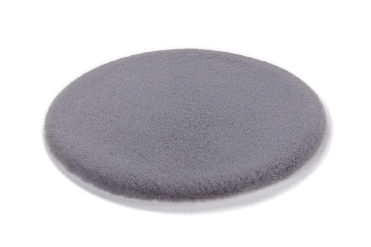 Fellara Dekofell, Grau, Ø 35 cm rund, Seitenansicht