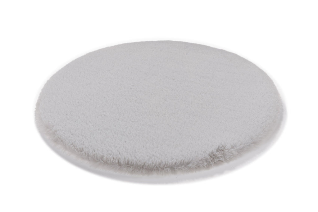 Fellara Dekofell, Silber, Ø 35 cm rund, Seitenansicht