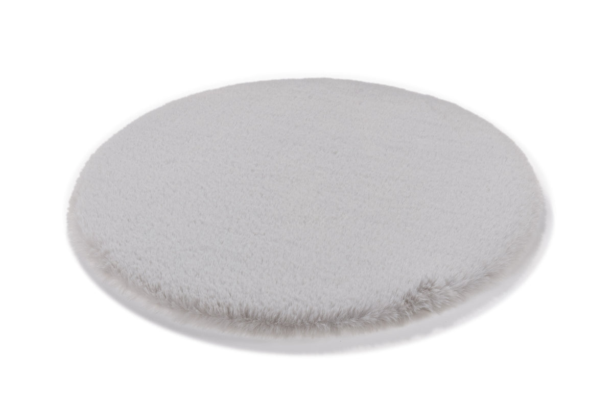 Fellara Dekofell, Silber, Ø 35 cm rund, Seitenansicht