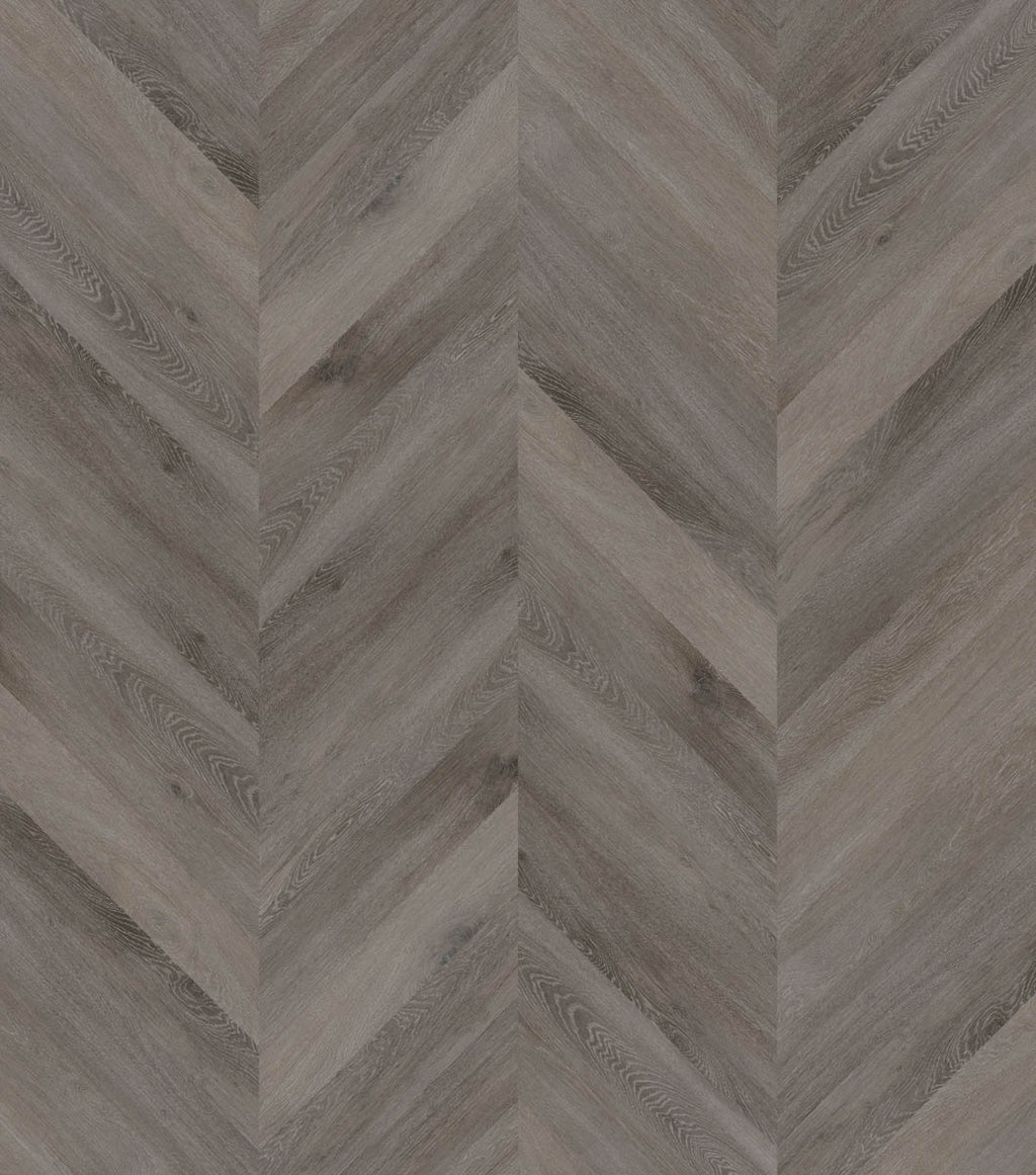 Fintesco Eiche Rauchgrau Chevron Klebevinyl