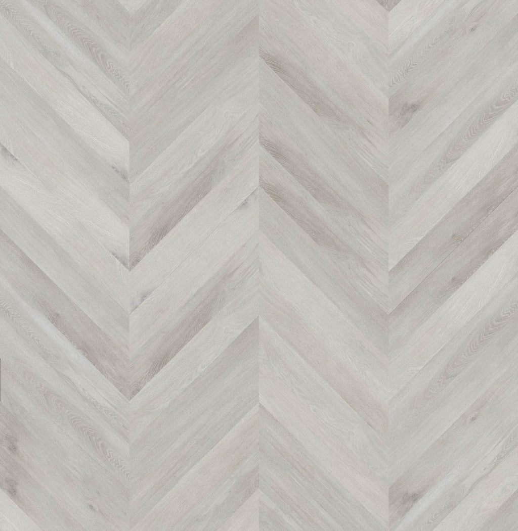 Fintesco Eiche Silbergrau Chevron Klebevinyl