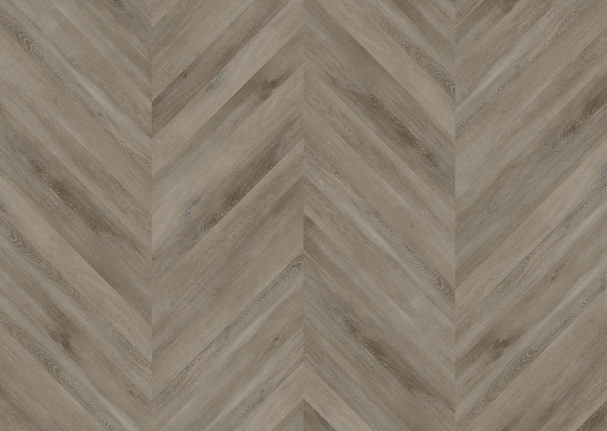 Fintesco Eiche Steingrau Chevron Klebevinyl