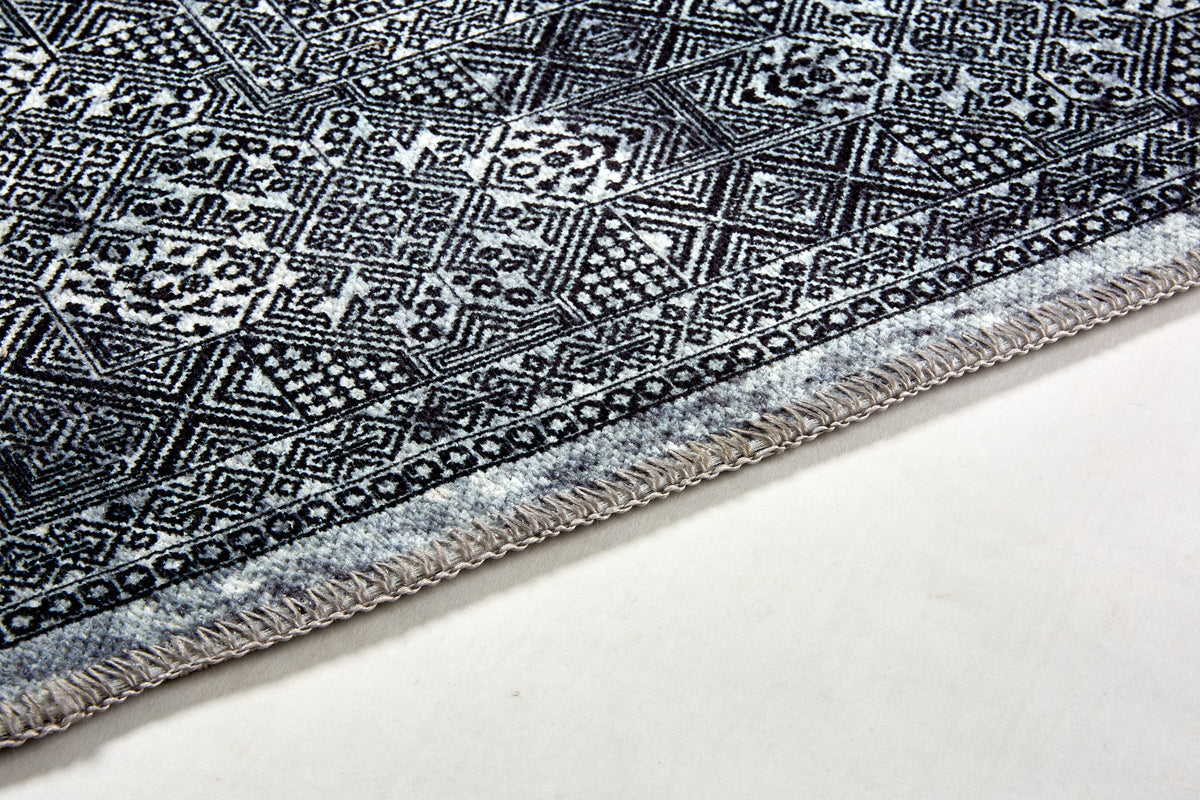 Fiorana Wohnteppich, Anthrazit/Schwarz, Detail