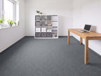 Firmano Nadelvlies Teppichboden | Farbe: Grau Dunkel Kühl | Raumansicht (Beispielbild, Farbe kann abweichen)