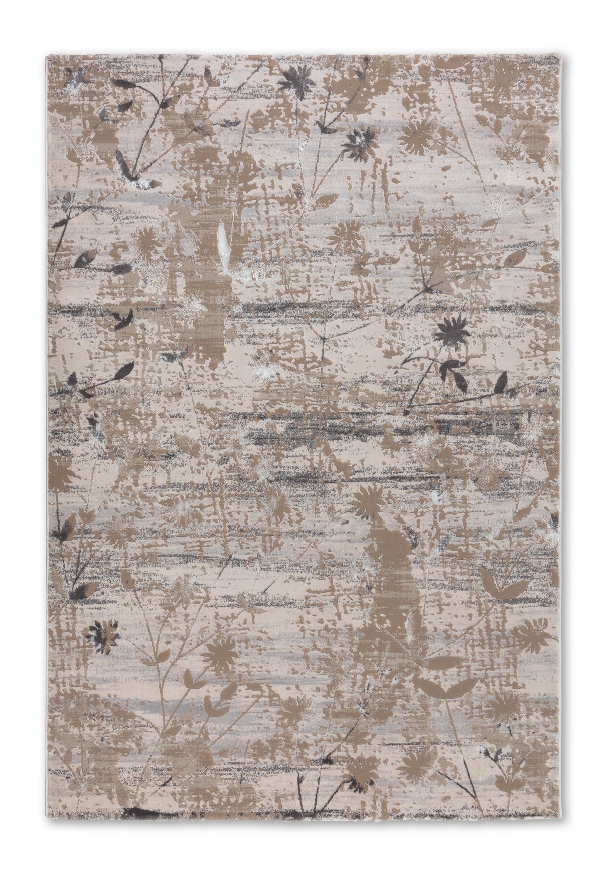 Floreya Wohnteppich, Beige/Grau, Draufsicht