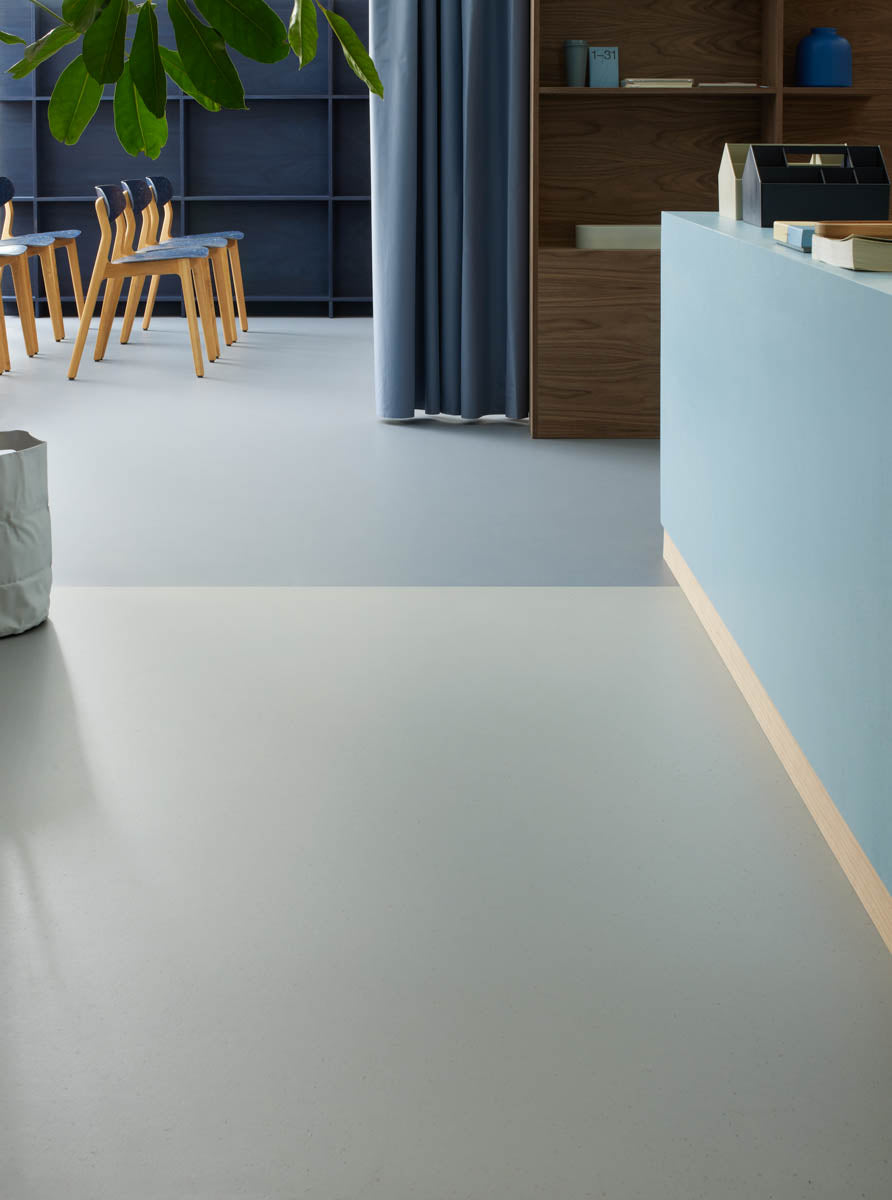 Gaudino Linoleumboden 200cm | Farbe: Blaugrau | Raumansicht