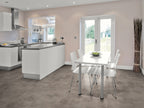 Gilardo Beton Taupe Klebevinyl – Raumbeispiel (Farbe kann abweichen)