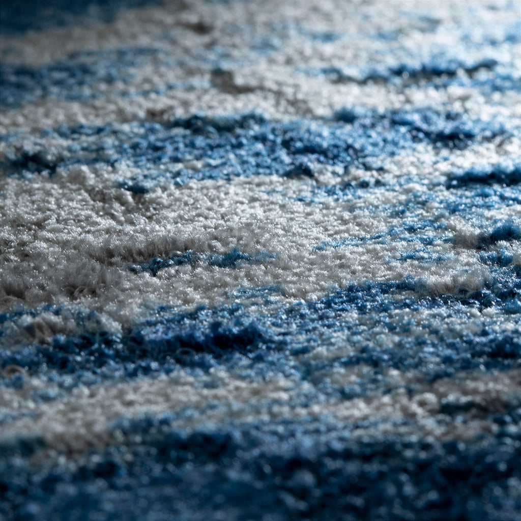 JAB Anstoetz Kalahari Teppich nach Maß | Farbe: Stahlblau (256) | Detailansicht