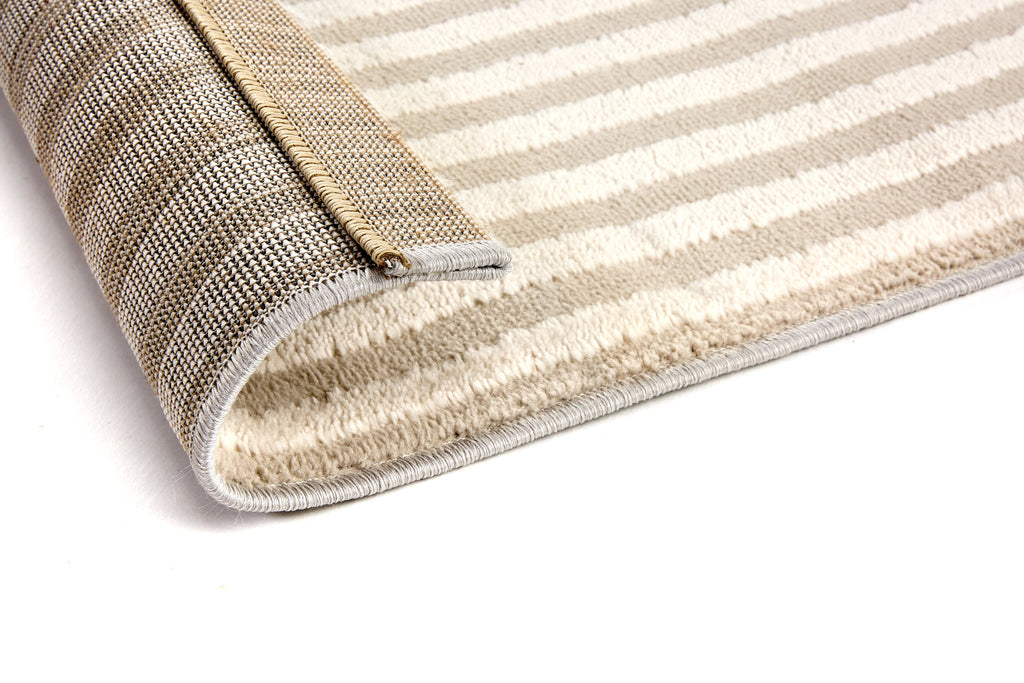 Kringla Wohnteppich, Creme, Rückseite