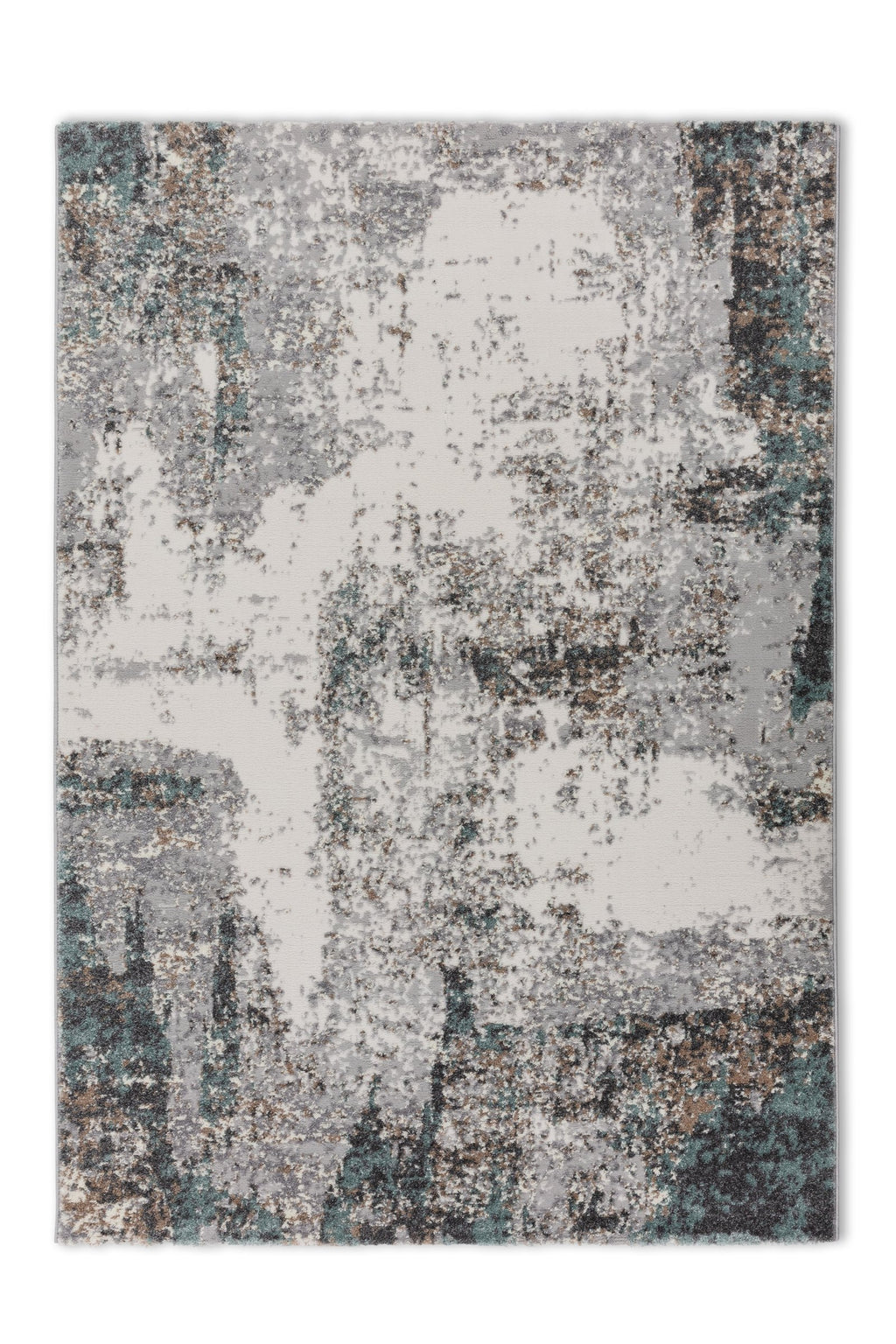 Lanora Wohnteppich, Grau/Creme, Draufsicht
