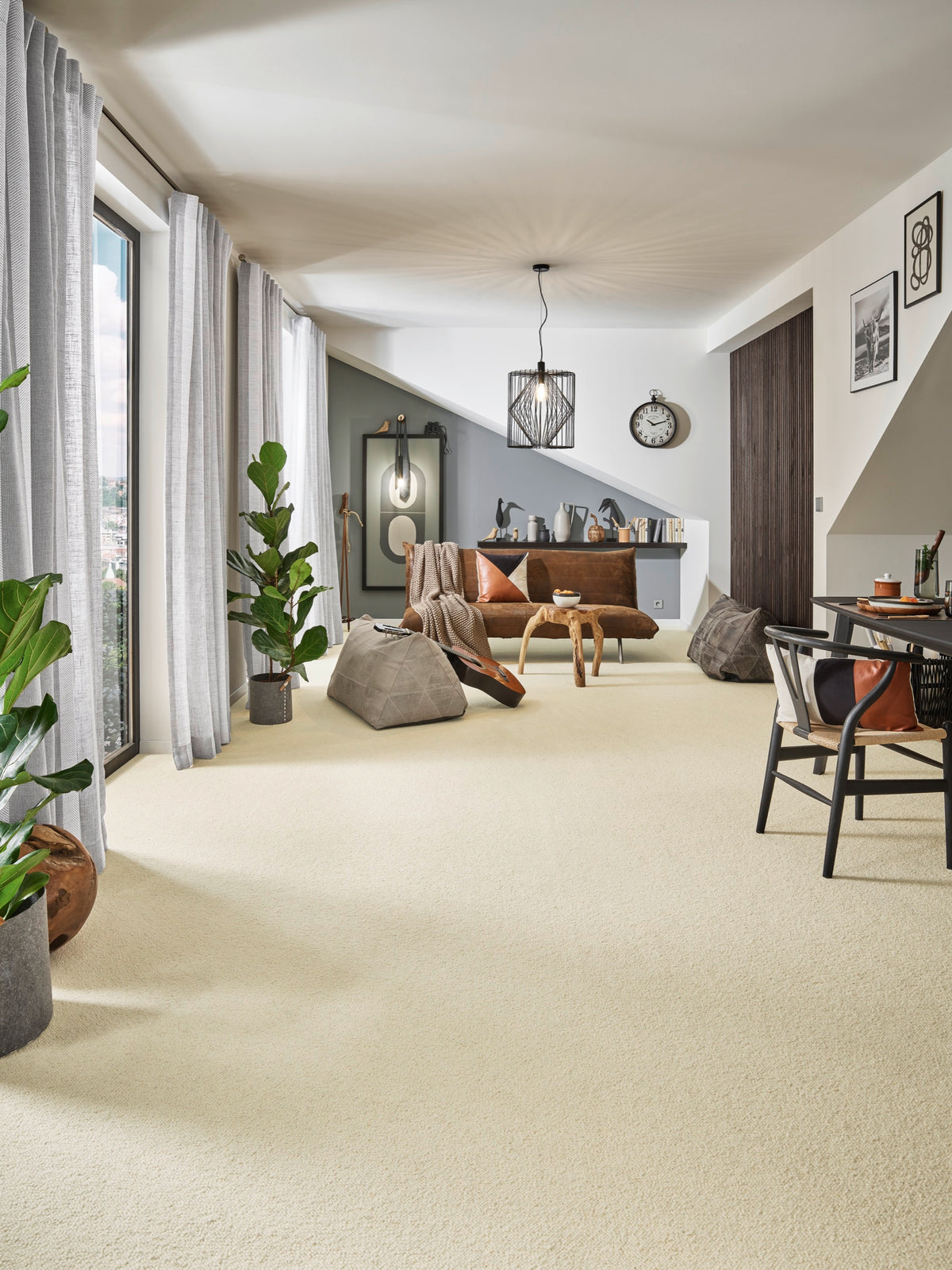 Lanoria Teppichboden | Farbe: Sand (502) | Raumbild 3