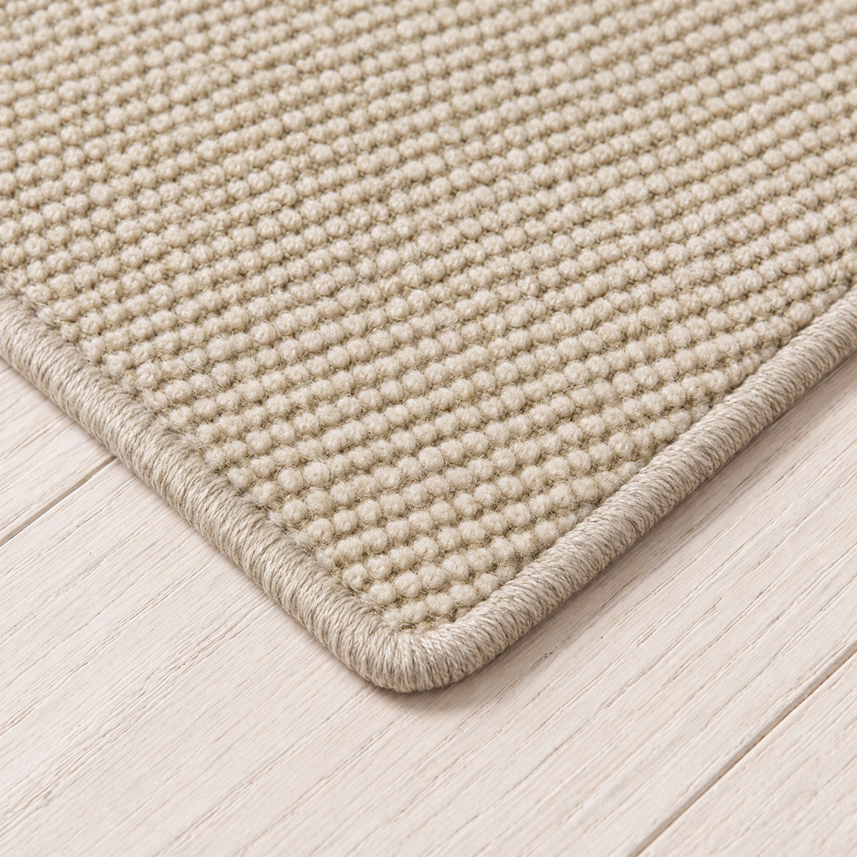 Lanova Teppich nach Maß | Farbe: Beige Hell Dunkler | gekettelte Kante (Beispielbild, Farbe kann abweichen)