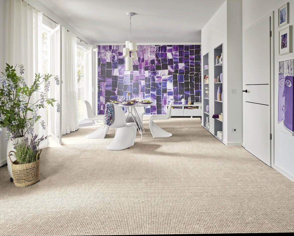Lanova Teppichboden | Farbe: Beige Hell Dunkler | Raumansicht (Beispielbild, Farbe kann abweichen)