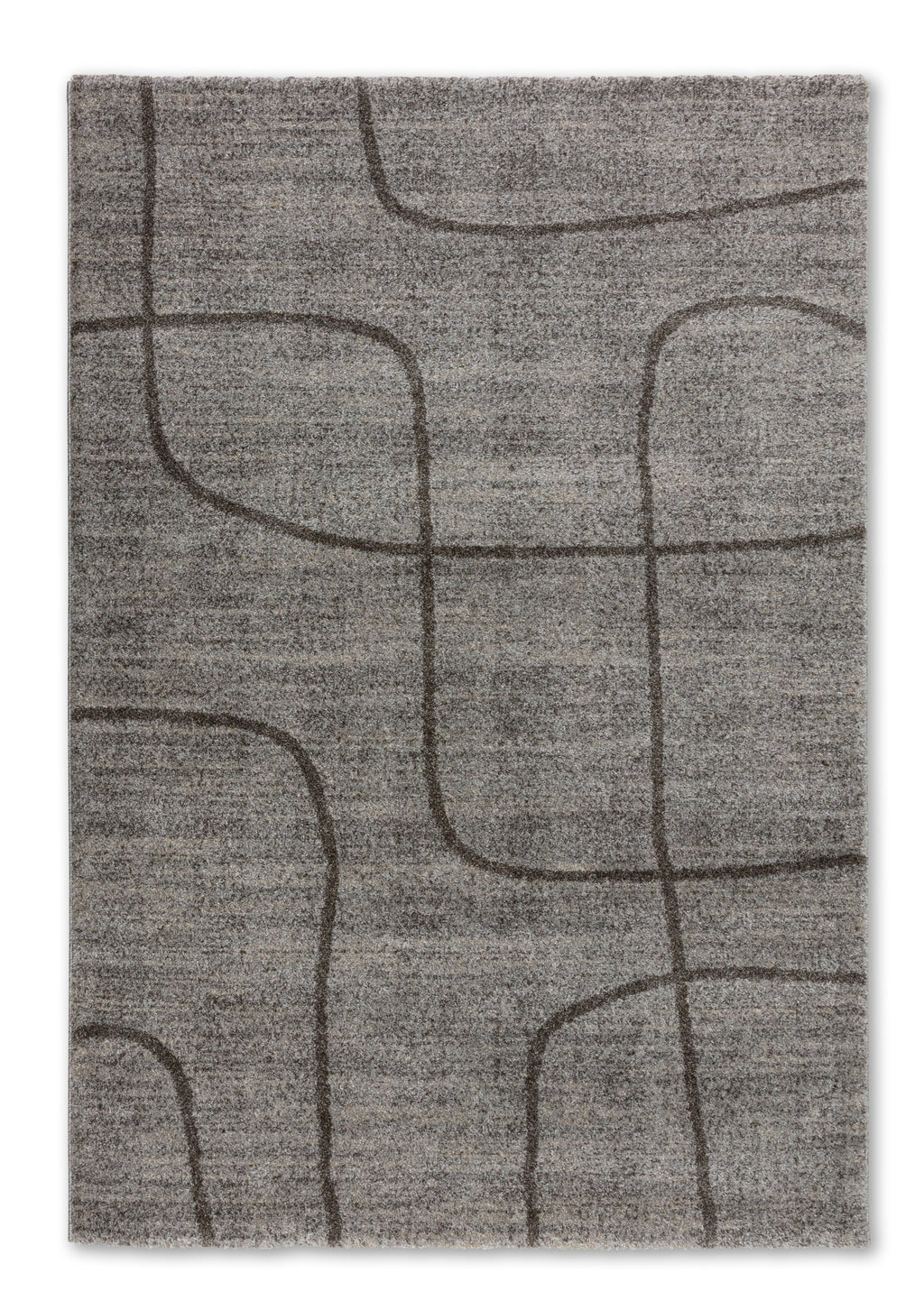 Liniara Wohnteppich, Grau, Draufsicht