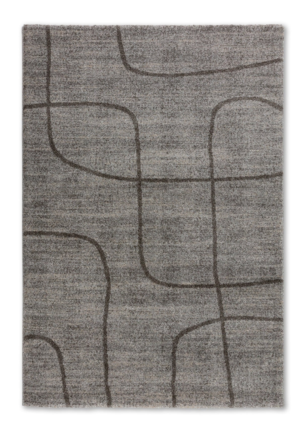 Liniara Wohnteppich, Grau, Draufsicht