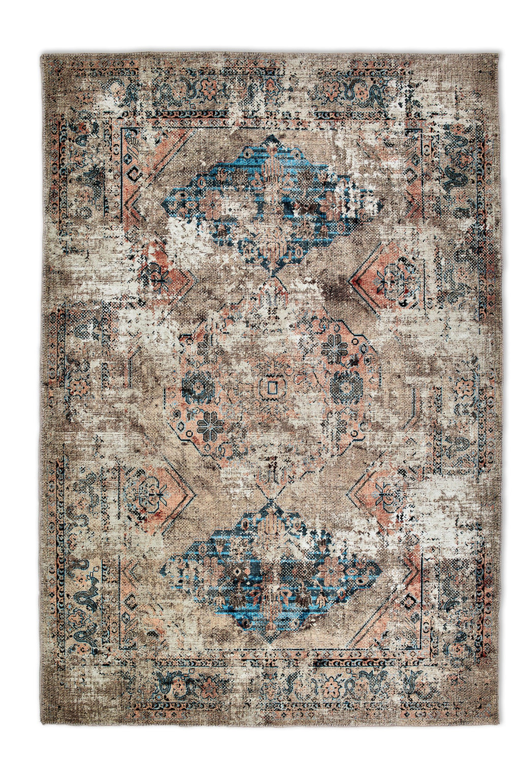 Mirela Wohnteppich, Beige, Draufsicht