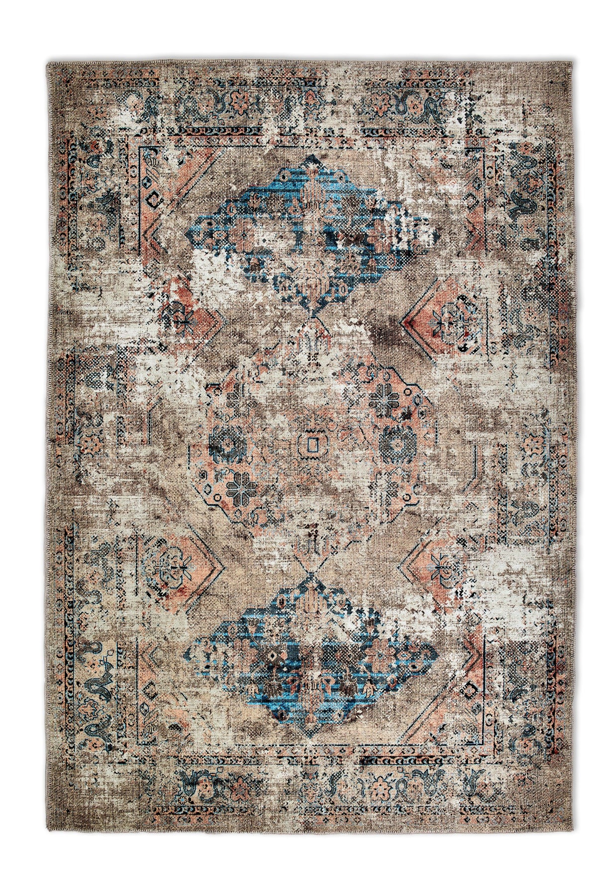 Mirela Wohnteppich, Beige, Draufsicht