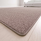 Mirello Teppich nach Maß | Farbe: Taupe (430) | Kettelecke (Beispielbild, Farbe kann abweichen)