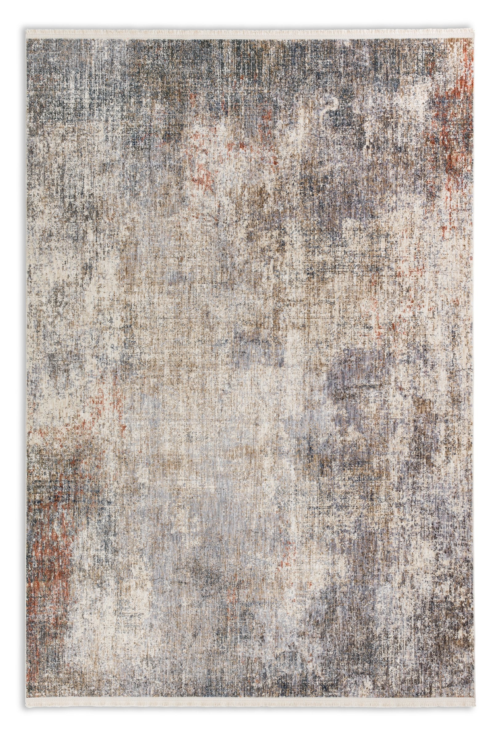 Mosaya Wohnteppich, Silber/Beige, Draufsicht