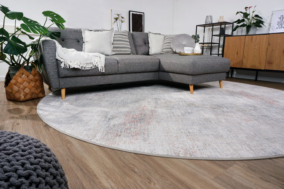 Mosaya Wohnteppich, Silber/Beige, Raumbild 3