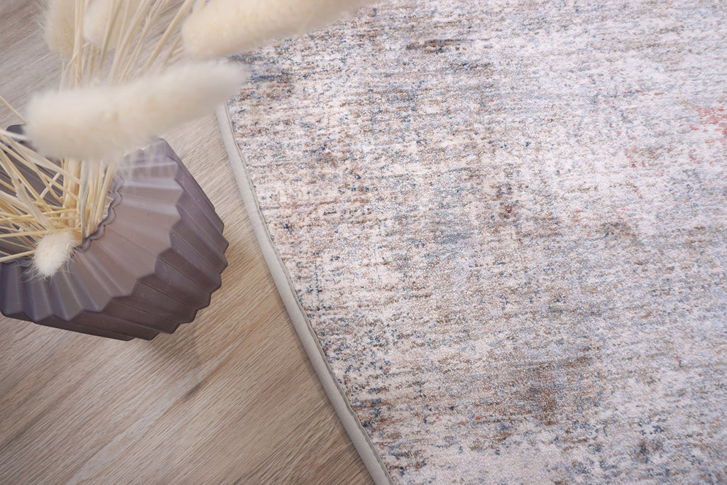 Mosaya Wohnteppich, Silber/Beige, Raumbild