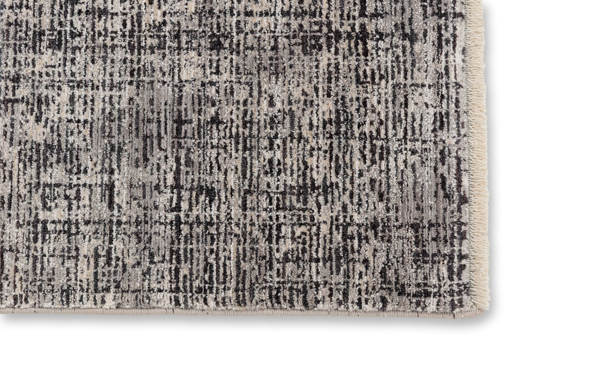 Nerola Wohnteppich, Silber/Schwarz, Detail 3
