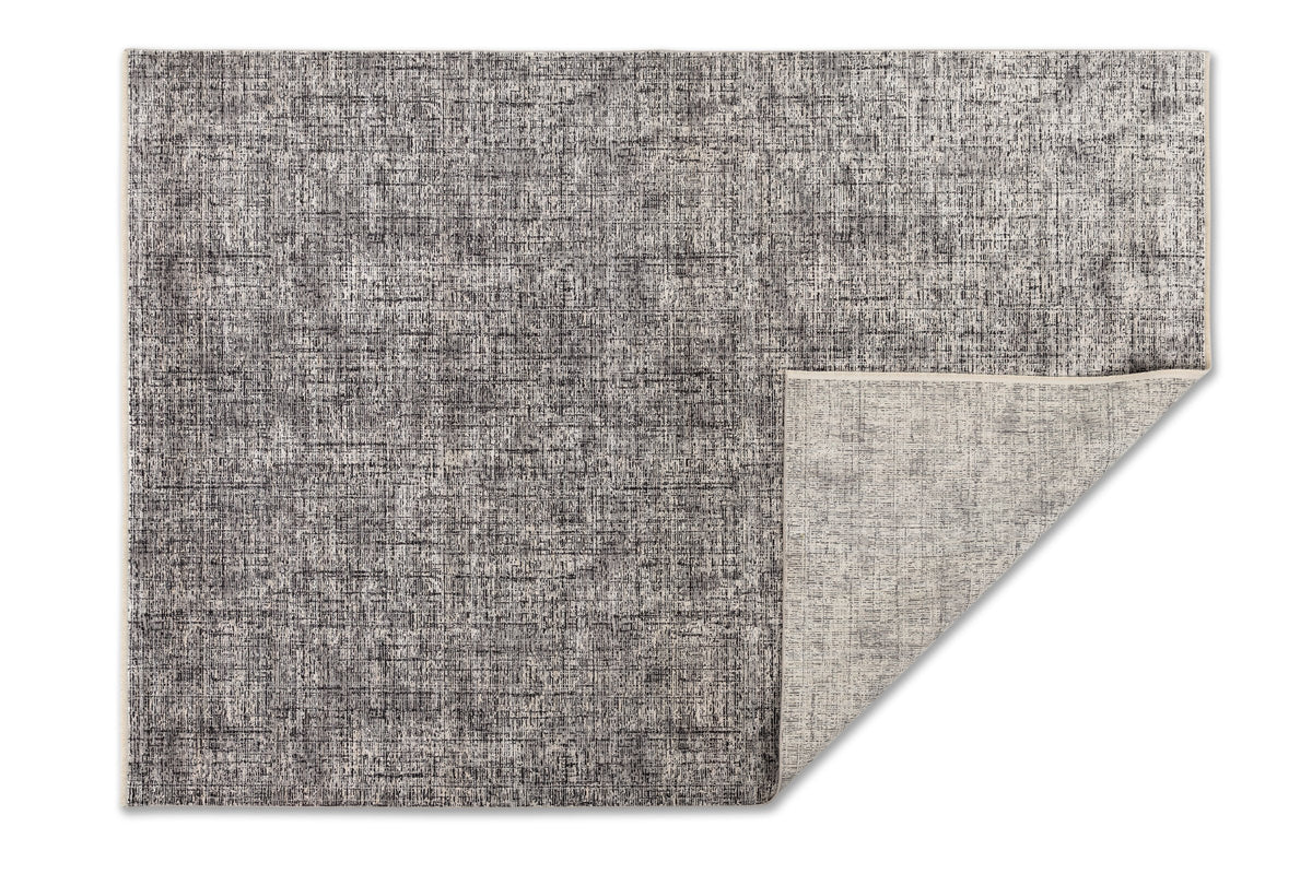 Nerola Wohnteppich, Silber/Schwarz, Detail