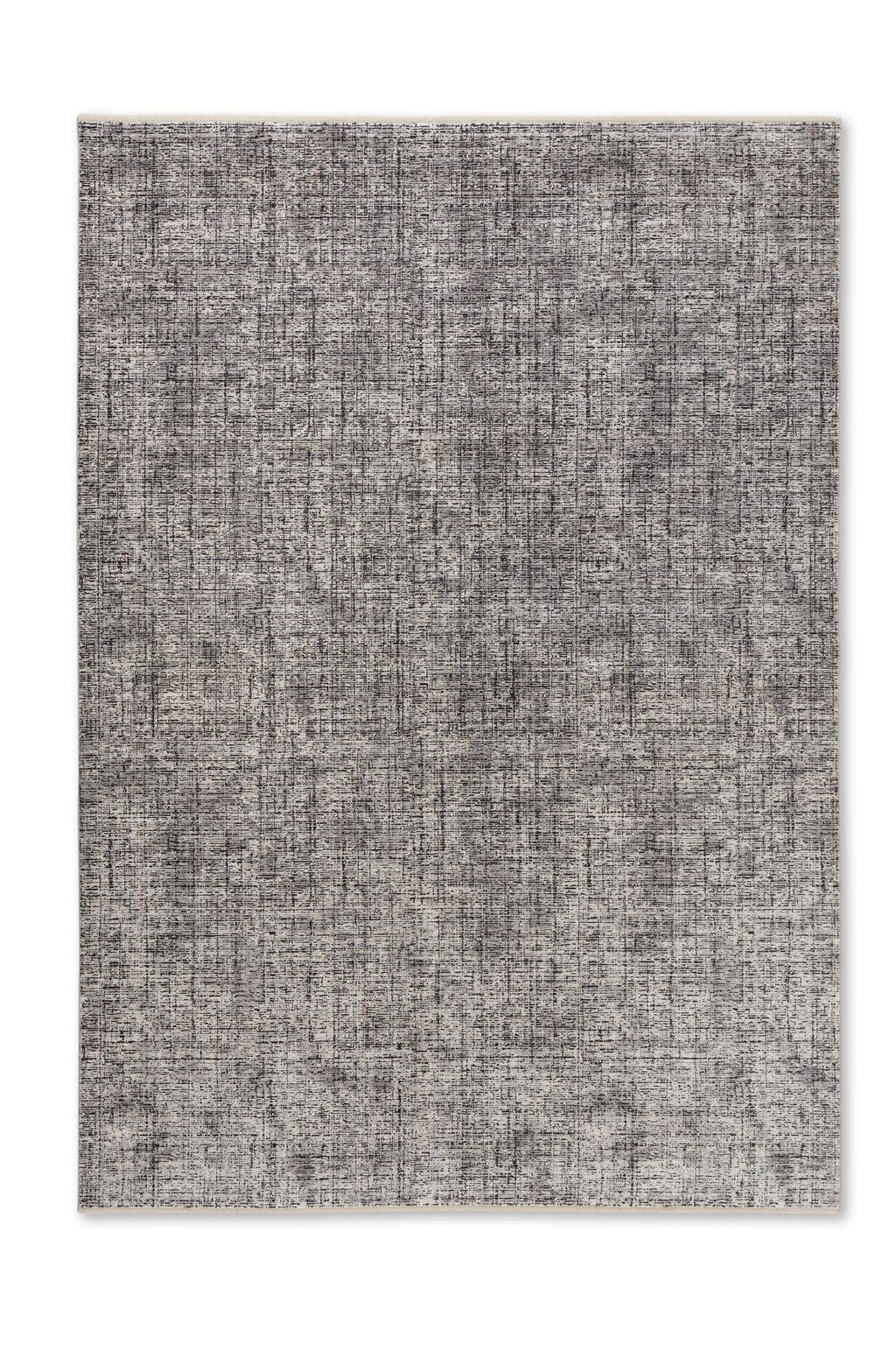Nerola Wohnteppich, Silber/Schwarz, Draufsicht