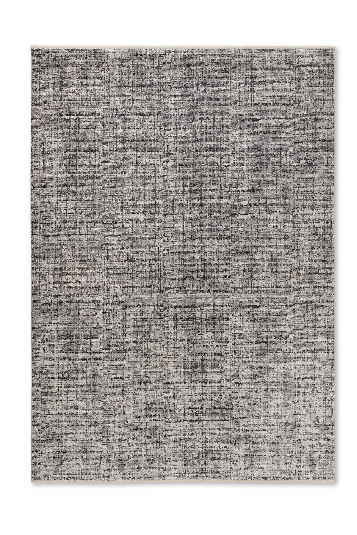 Nerola Wohnteppich, Silber/Schwarz, Draufsicht