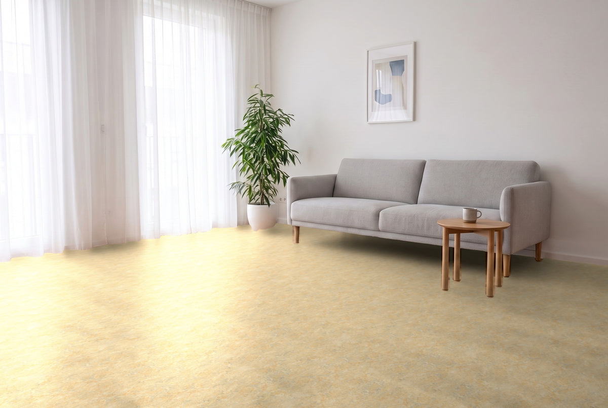 Nordan Linoleumboden 200cm | Farbe: Sand Hell | Raumbild 1 (Beispielbild, Farbe kann abweichen)