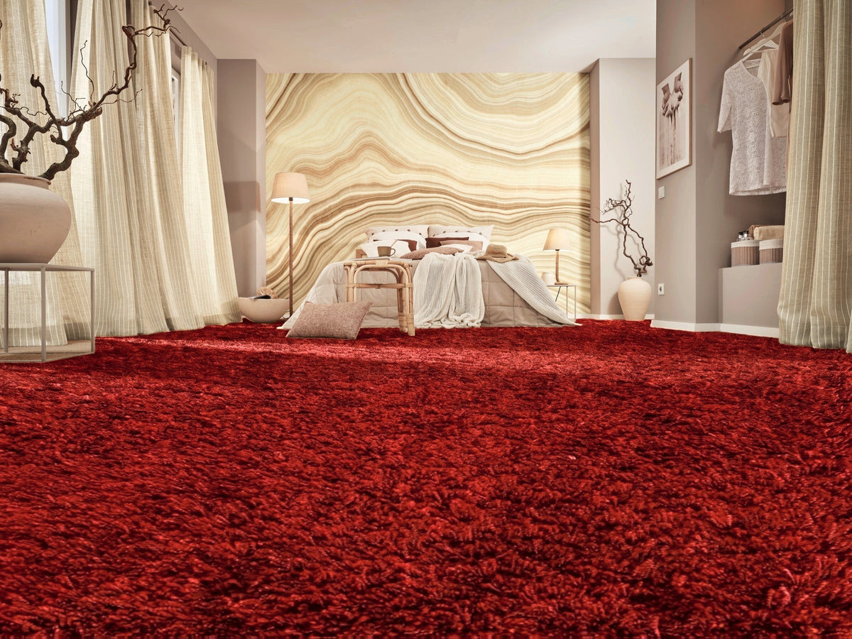 Ophelia Teppichboden | Farbe: Rot (020) | Raumansicht (Beispielbild, Farbe kann abweichen)