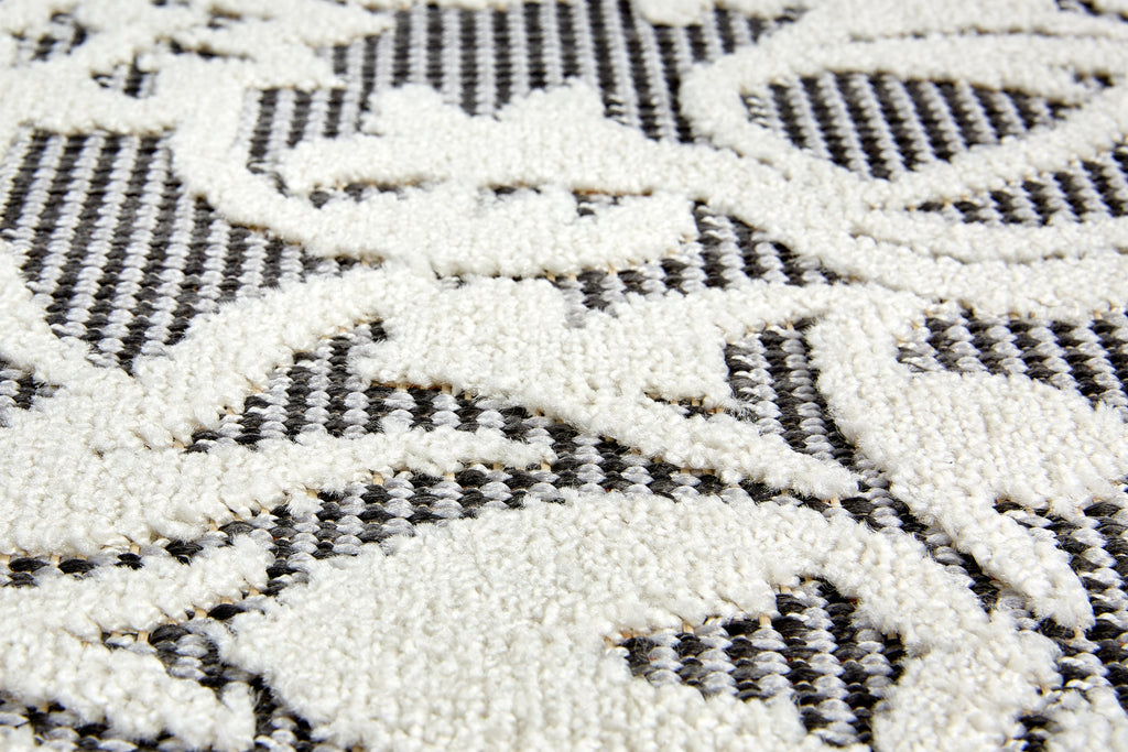 Ornella Wohnteppich, Grau/Weiß, Detail 3