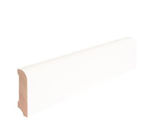Pinara Sockelleiste abgerundet 18x58mm | Farbe: Weiß RAL 9010 | Produktbild