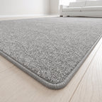 Piumera Teppich nach Maß | Farbe: Grau Mittel | Kettelecke (Beispielbild, Farbe kann abweichen)