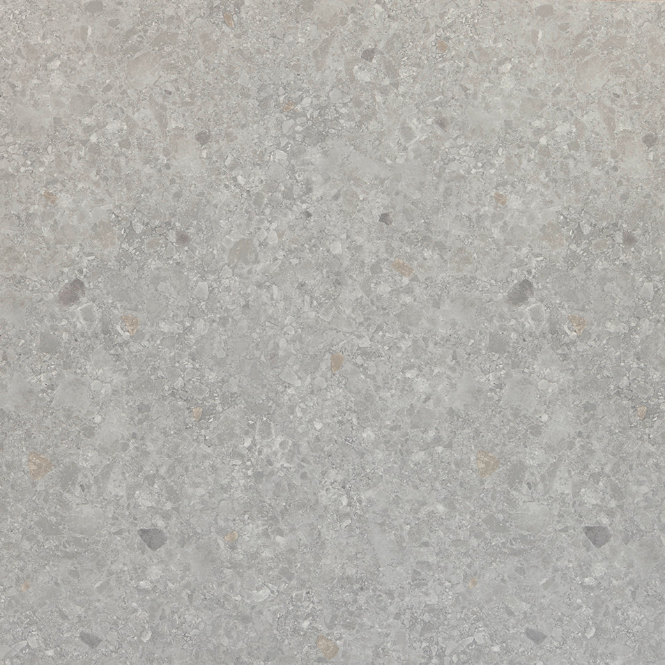 Rivora Terrazzo Hellgrau – Vinylboden von der Rolle