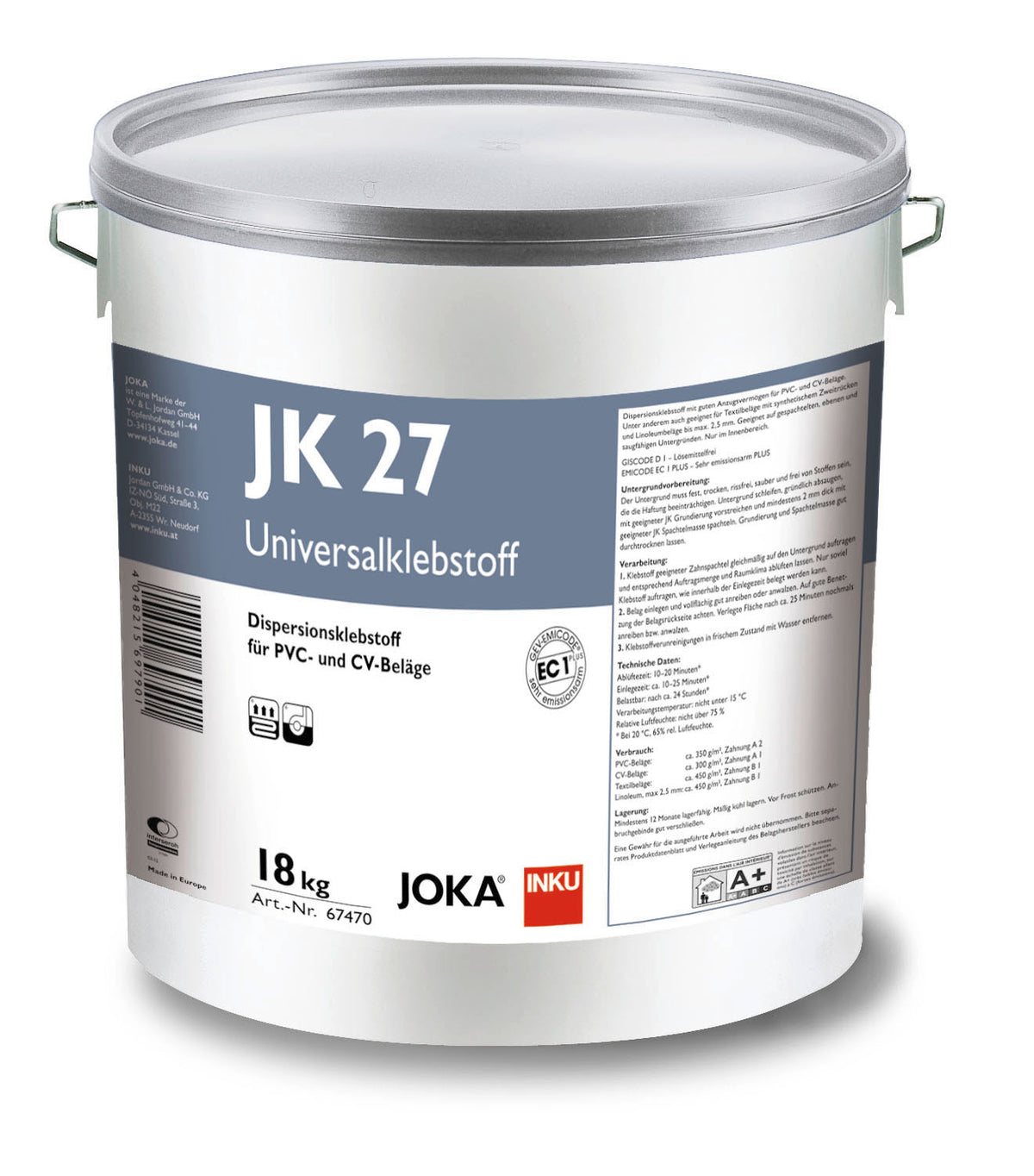 JOKA JK 27 Universalklebstoff für Textil, PVC und CV
