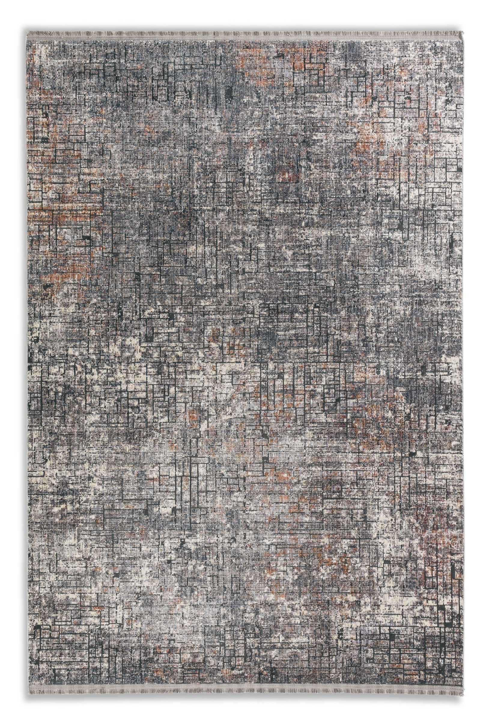 Quadria Wohnteppich, Grau, Draufsicht