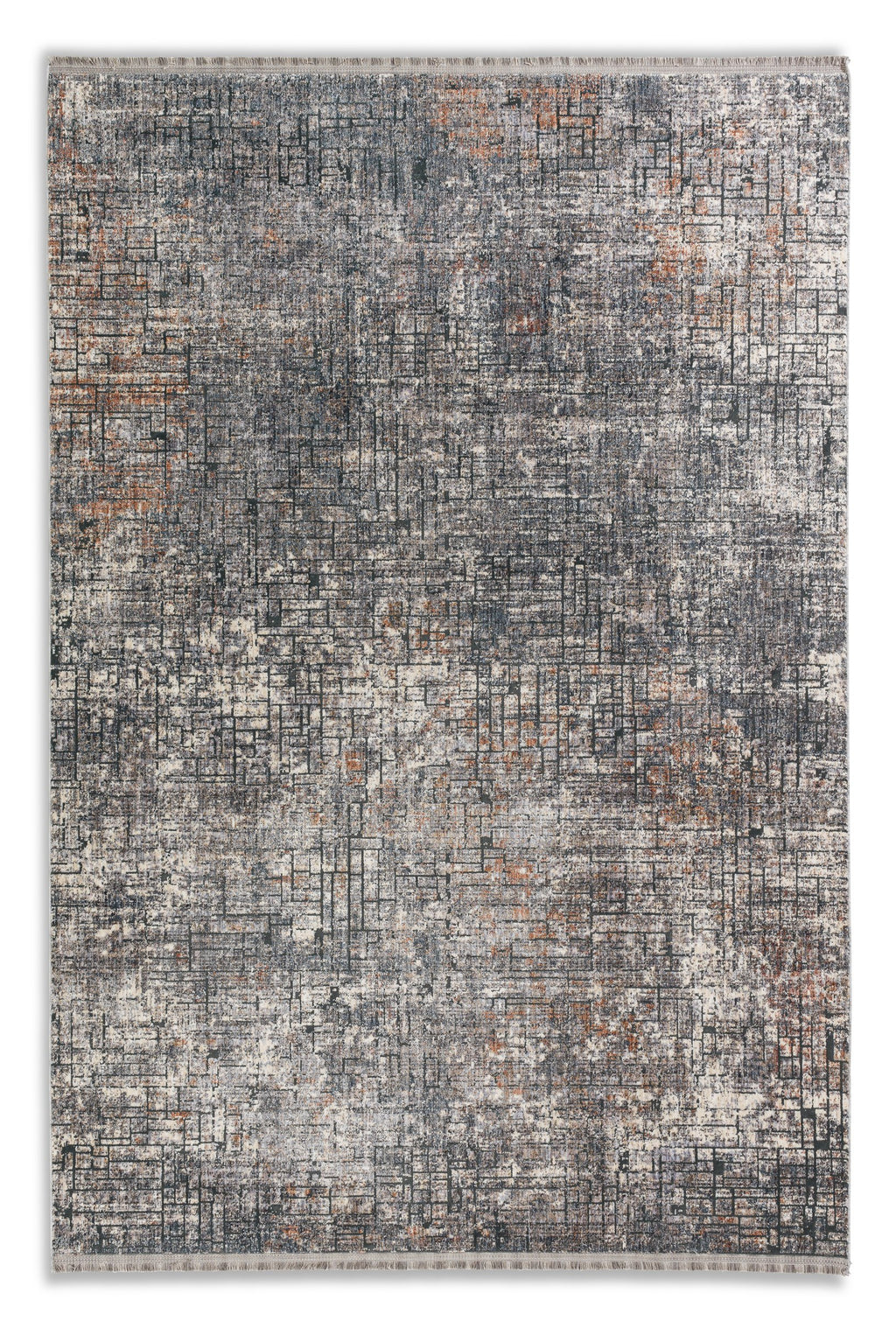 Quadria Wohnteppich, Grau, Draufsicht