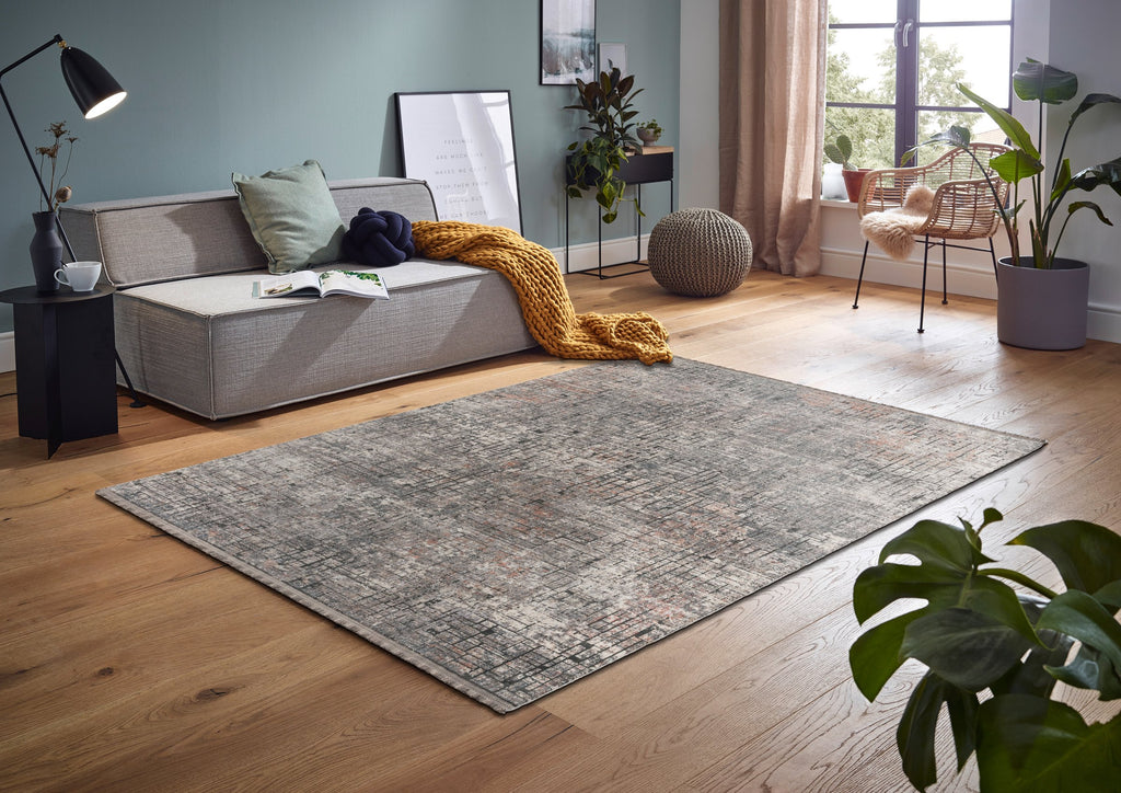 Quadria Wohnteppich, Grau, Raumbild
