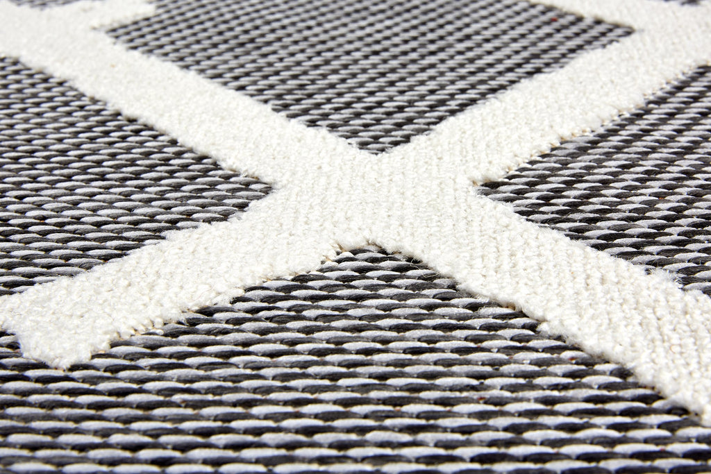 Raunika Wohnteppich, Grau/Weiß, Detail 3