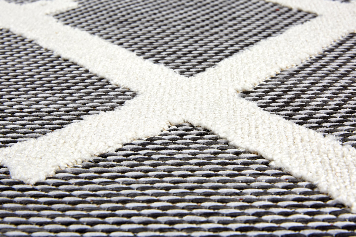 Raunika Wohnteppich, Grau/Weiß, Detail 3