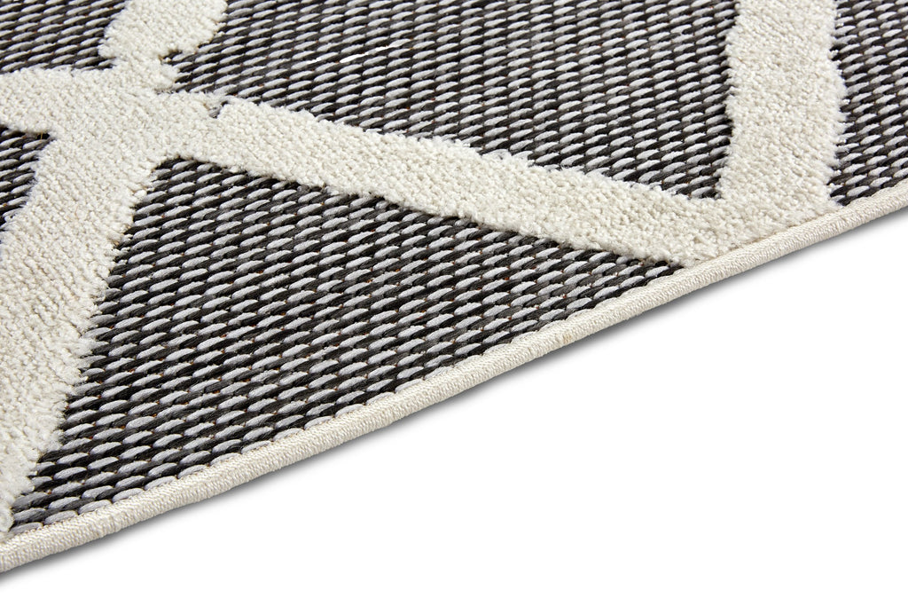 Raunika Wohnteppich, Grau/Weiß, Detail 4