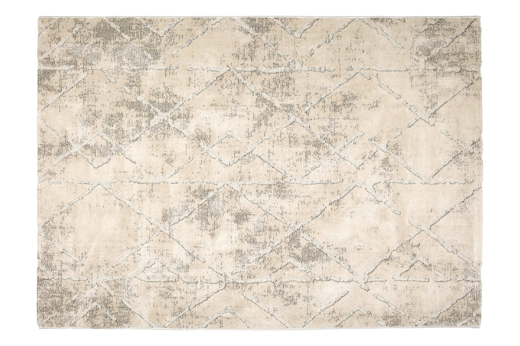 Rautara Wohnteppich, Creme/Grau, Draufsicht