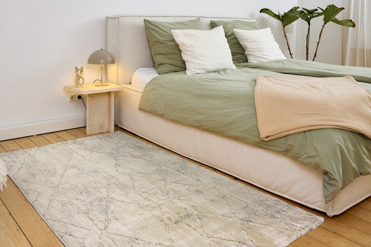 Rautara Wohnteppich, Creme/Grau, Raumbild 2