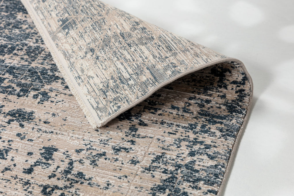 Seralia Wohnteppich, Blau/Creme, Detail 2