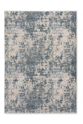 Seralia Wohnteppich, Blau/Creme, Draufsicht