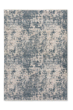 Seralia Wohnteppich, Blau/Creme, Draufsicht
