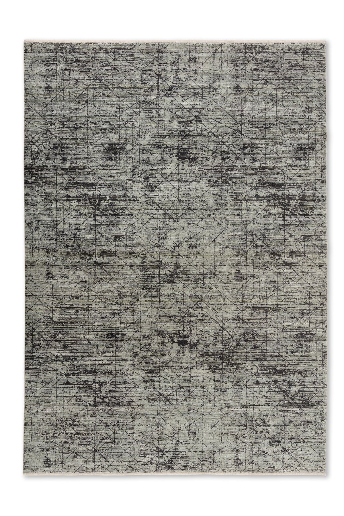 Seralia Wohnteppich, Grün/Schwarz, Draufsicht