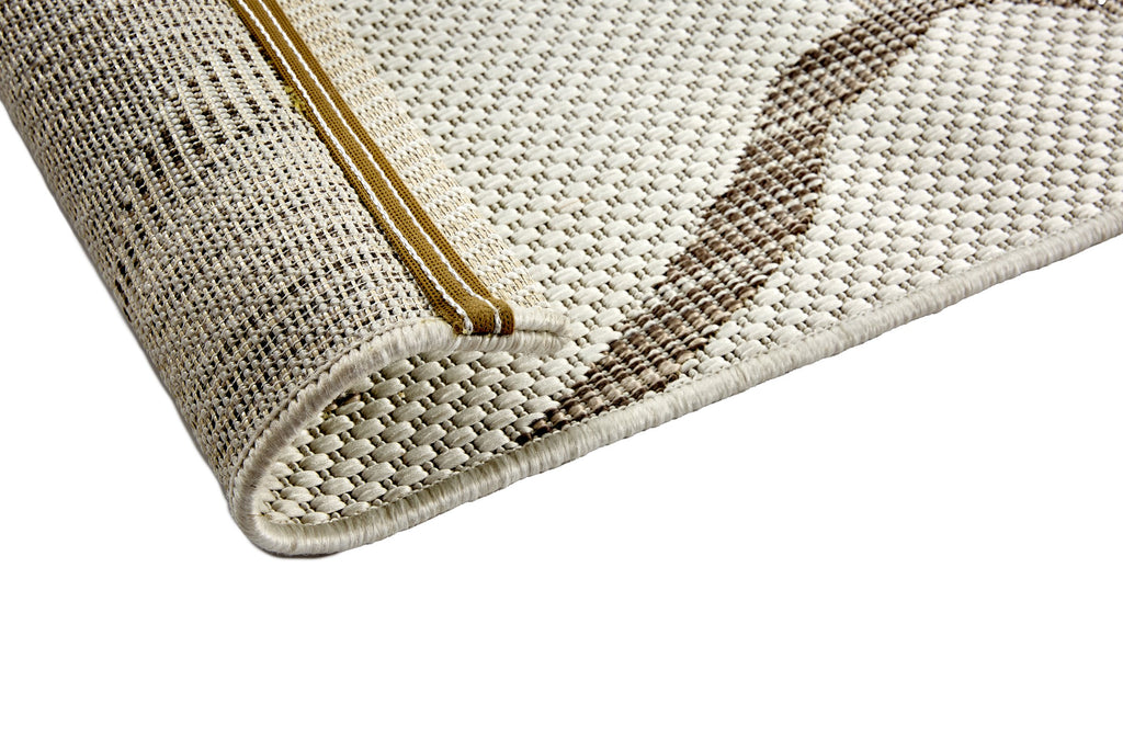 Strichetta Wohnteppich, Beige, Rückseite