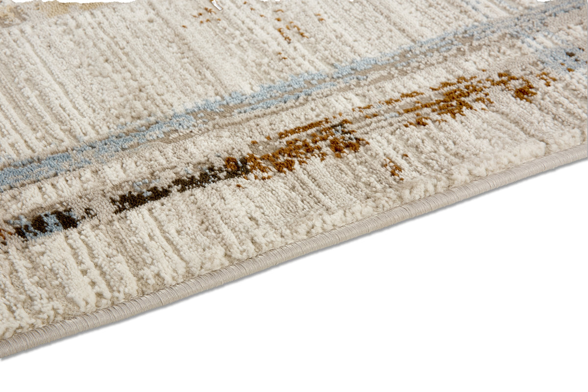 Stripola Wohnteppich, Grau/Beige, Ansicht 2